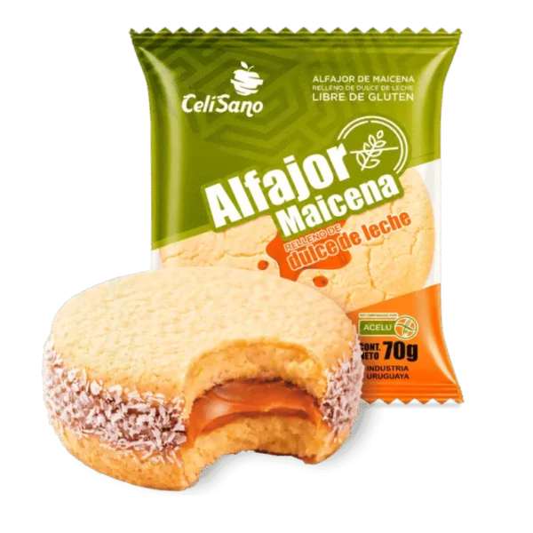 Alfajor de maicena y dulce de leche CeliSano