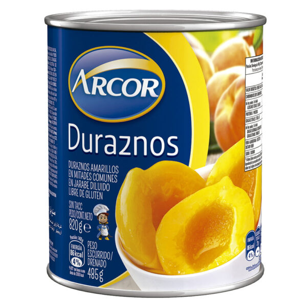 Duraznos en mitades Arcor 820g