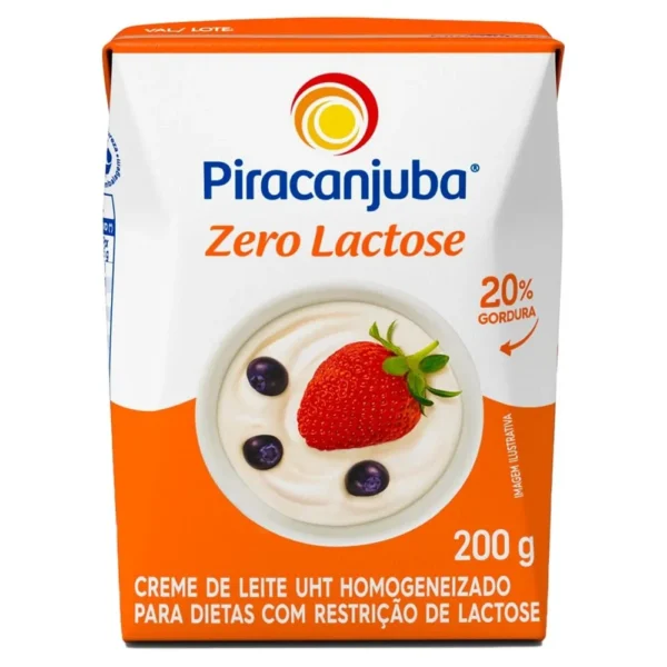 Crema de leche sin lactosa Piracanjuba