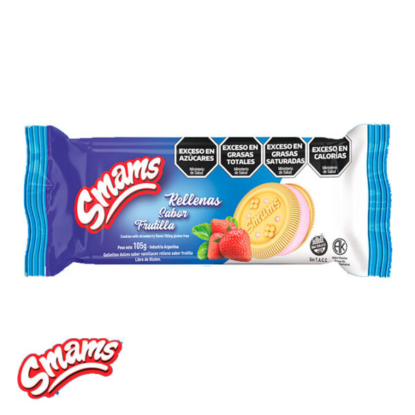 Galletita rellena de frutilla 108g