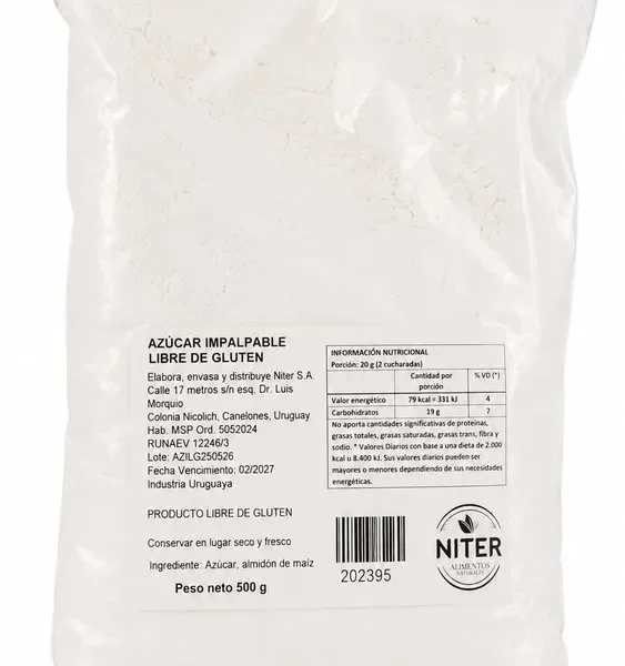 Azúcar impalpable Niter 500g