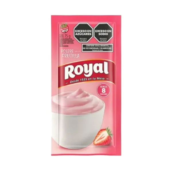 Postre Royal sabor frutilla